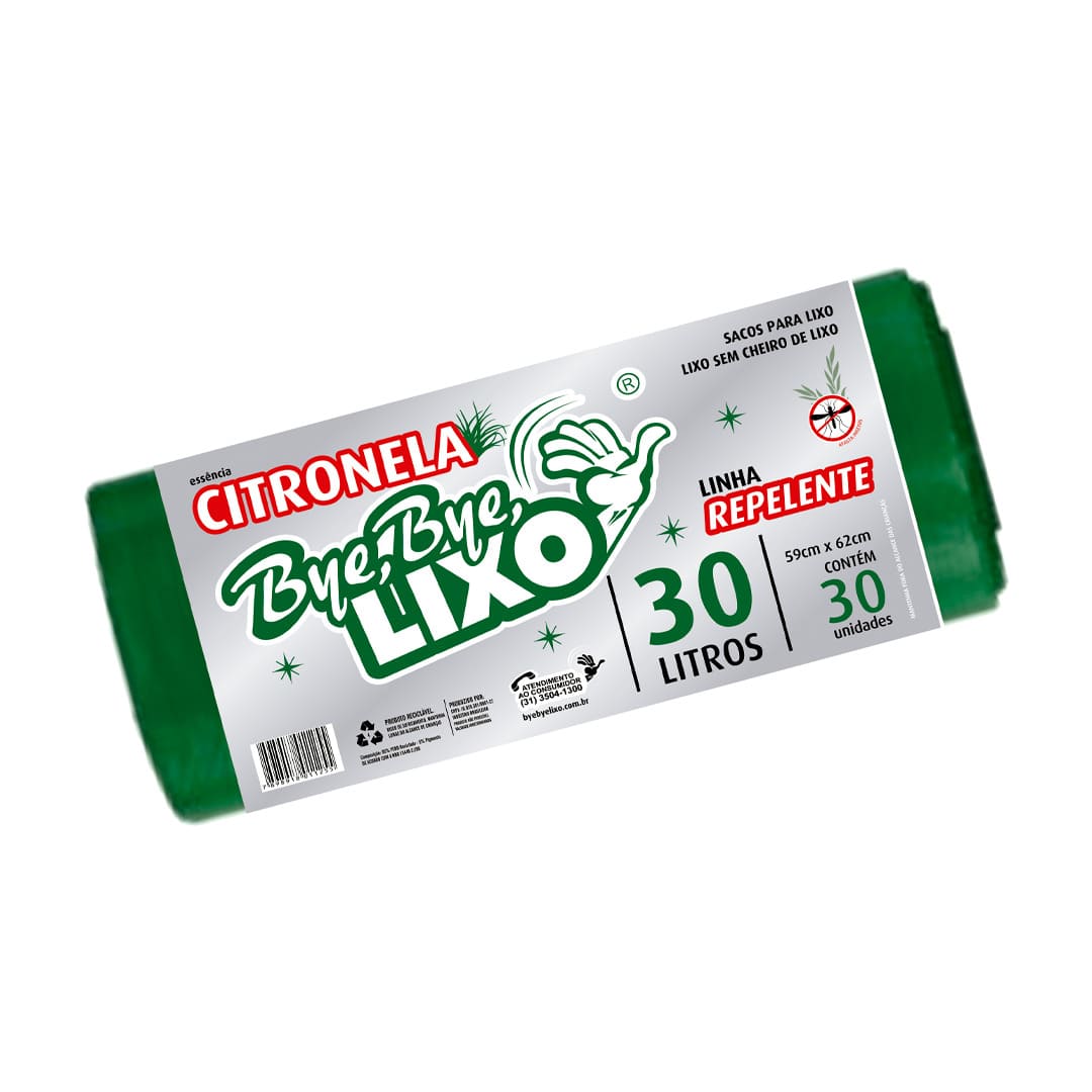 Saco de Lixo 30 Litros Antiviral - 20x30