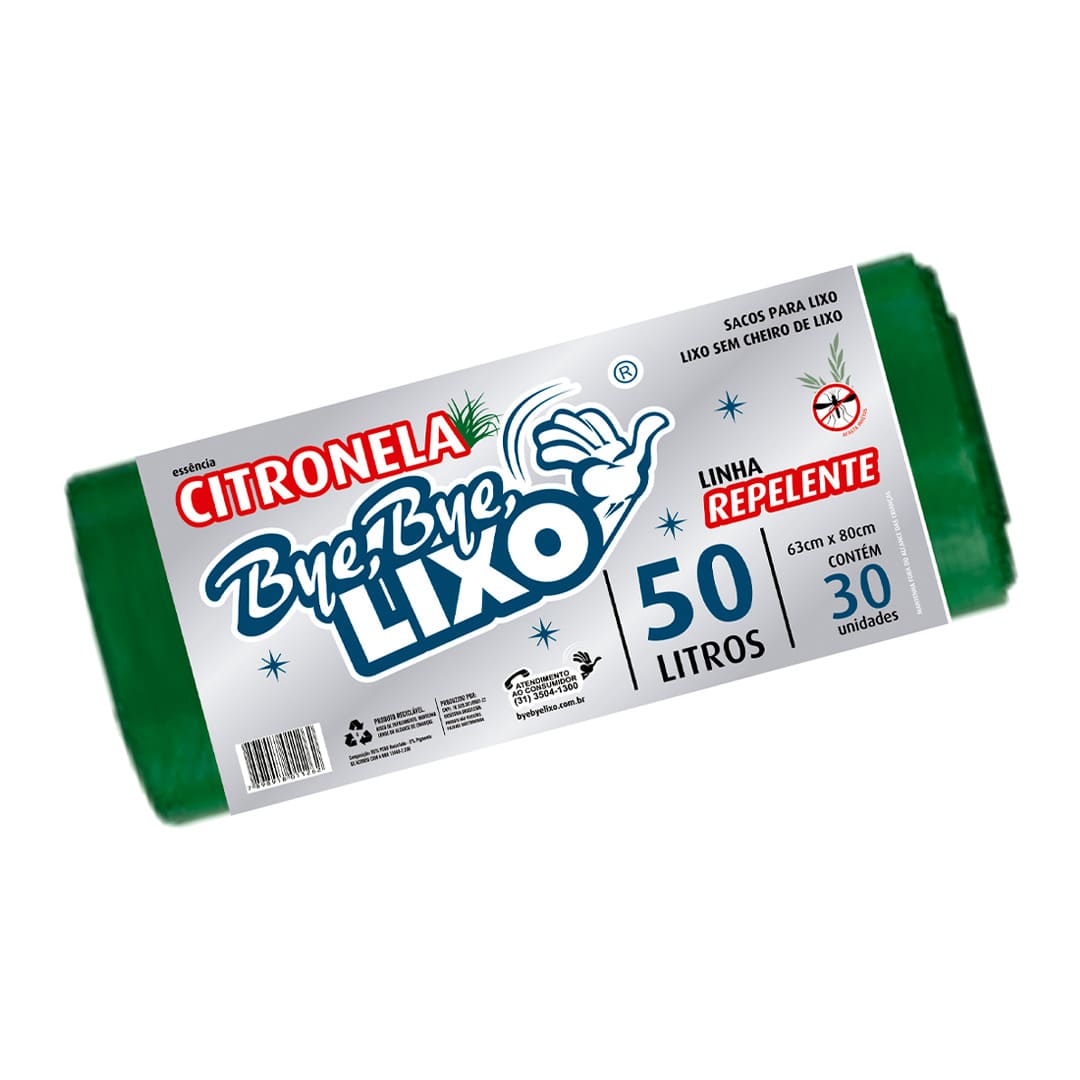 Saco de Lixo 50 Litros Antiviral - 20x30