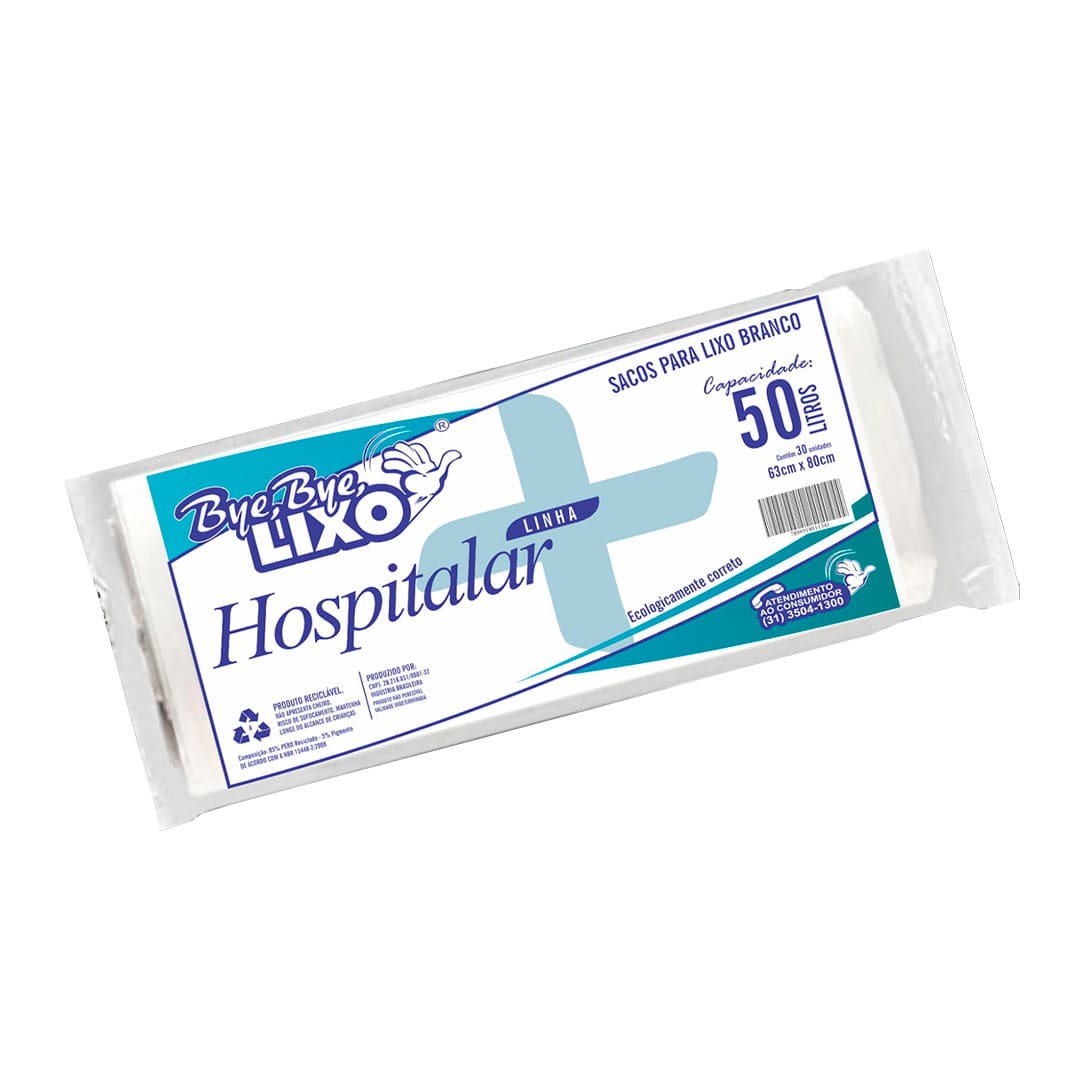 Saco de Lixo 50 Litros Hospitalar - 12x30