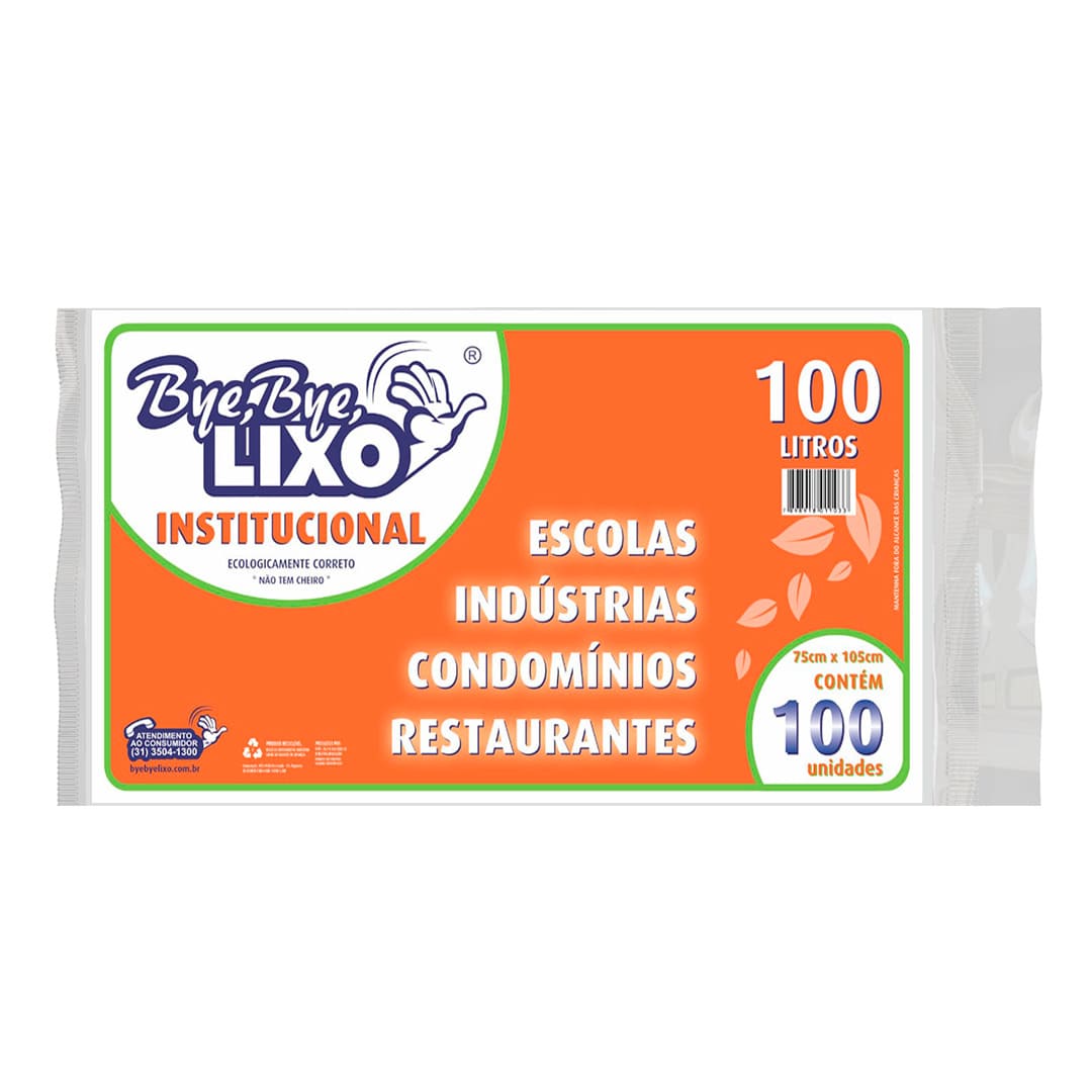 Saco de Lixo 100 Litros Institucional - 05x100