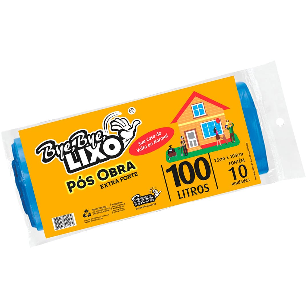 Saco de Lixo 100 Litros Pós-Obra - 20x10