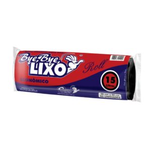 Saco de Lixo 15 Litros em Rolo - 20x60 - Linha Roll Bye Bye Lixo